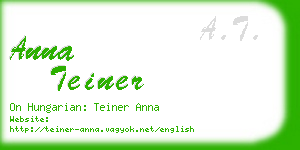 anna teiner business card